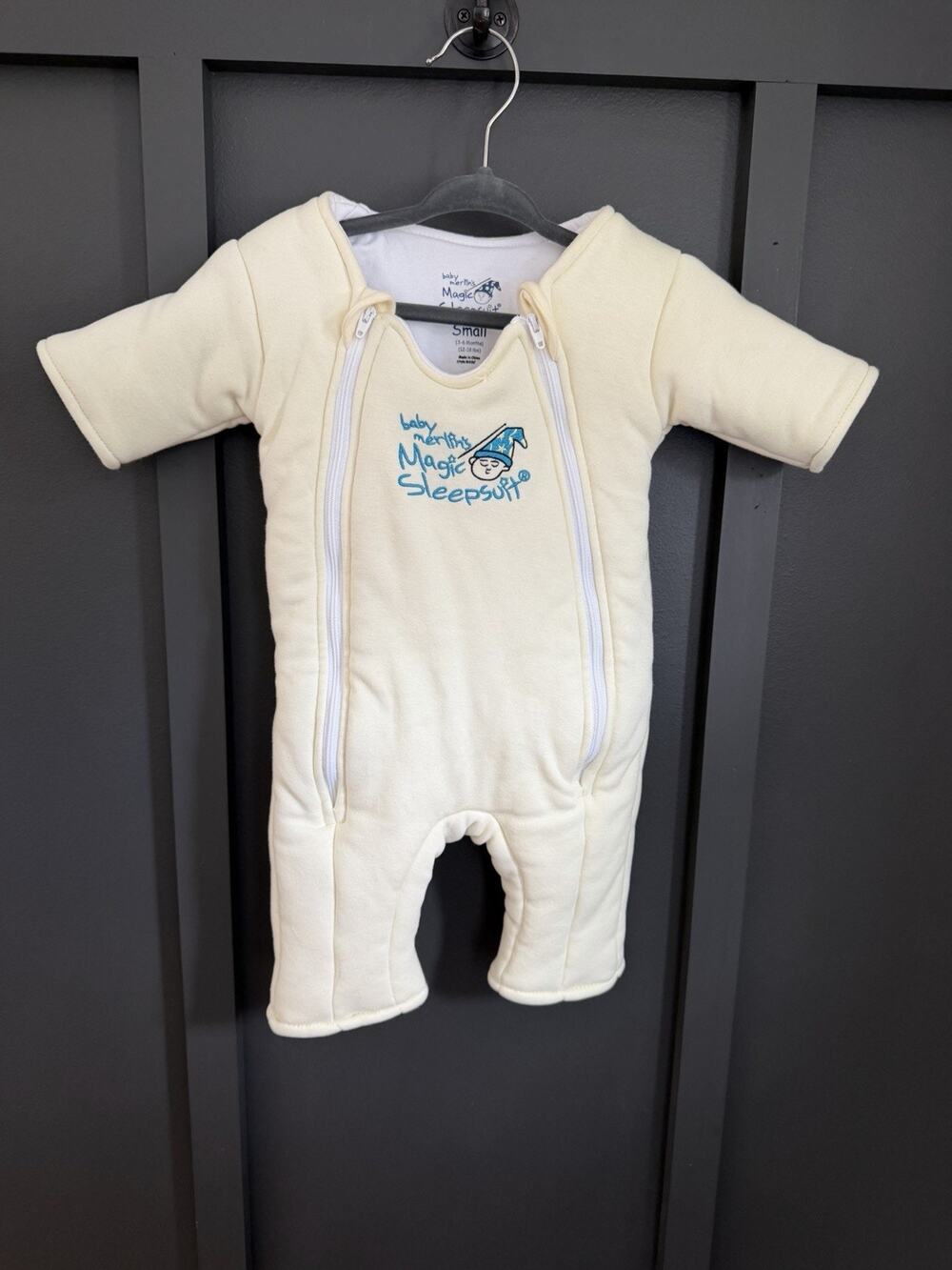 Baby Merlin's Magic Sleepsuit - Cream Cotton - Swaddle Transition - Size Small